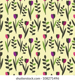 Decorative seamless floral pattern