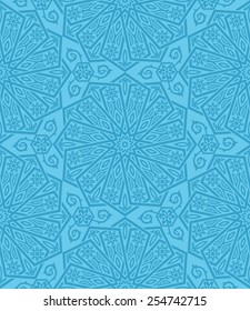Decorative seamless floral pattern. Vector illustration 