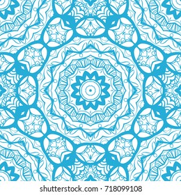 decorative seamless floral pattern. vector illustration. blue color. design element for wallpaper, background, invitation, fabric print