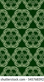 Decorative Seamless floral patterns. Vector illustration. Texture for design wallpaper. ethnic ornament. Black, green color