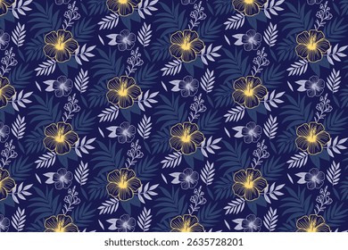 decorative seamless flower pattern in minimal single line art for kitchen linen textile and stylish wrapping paper

