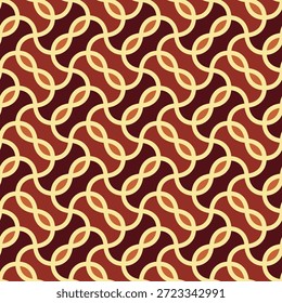 Azulejo de fondo geométrico inconsútil decorativo de la repetición del patrón del nudo con las líneas curvas