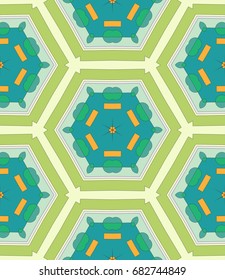 Decorative seamless geometric pattern. Colorful decoration with repeating texture for textile fabric or paper print. Ornamental seamless background