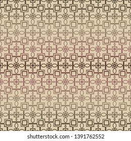 Decorative seamless geometric pattern with mojdern ornament. Vector decoration for fashion print, interior, design.