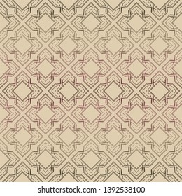 Decorative seamless geometric pattern with mojdern ornament. Vector decoration for fashion print, interior, design.