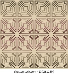 Decorative seamless geometric pattern with mojdern ornament. Vector decoration for fashion print, interior, design.