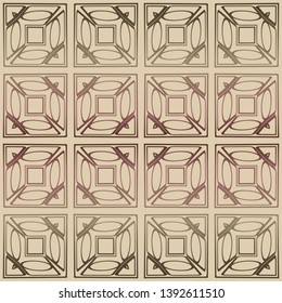 Decorative seamless geometric pattern with mojdern ornament. Vector decoration for fashion print, interior, design.