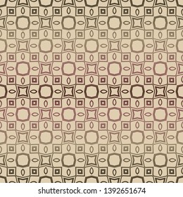 Decorative seamless geometric pattern with mojdern ornament. Vector decoration for fashion print, interior, design.