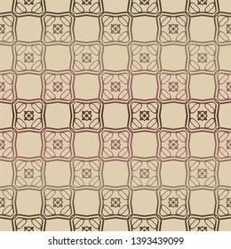 Decorative seamless geometric pattern with mojdern ornament. Vector decoration for fashion print, interior, design.