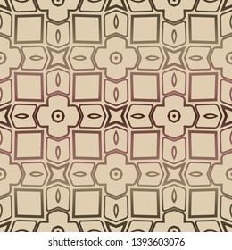 Decorative seamless geometric pattern with mojdern ornament. Vector decoration for fashion print, interior, design.