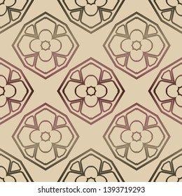 Decorative seamless geometric pattern with mojdern ornament. Vector decoration for fashion print, interior, design.