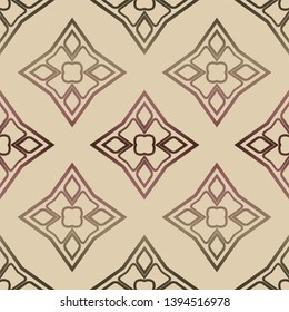 Decorative seamless geometric pattern with mojdern ornament. Vector decoration for fashion print, interior, design.