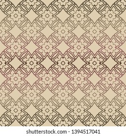 Decorative seamless geometric pattern with mojdern ornament. Vector decoration for fashion print, interior, design.