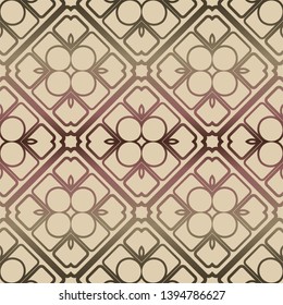 Decorative seamless geometric pattern with mojdern ornament. Vector decoration for fashion print, interior, design.