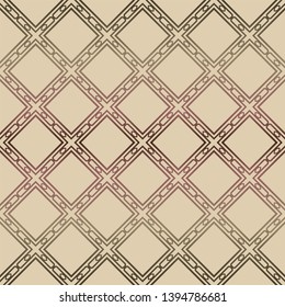 Decorative seamless geometric pattern with mojdern ornament. Vector decoration for fashion print, interior, design.