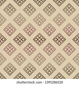 Decorative seamless geometric pattern with mojdern ornament. Vector decoration for fashion print, interior, design.