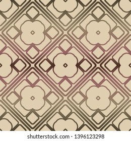 Decorative seamless geometric pattern with mojdern ornament. Vector decoration for fashion print, interior, design.