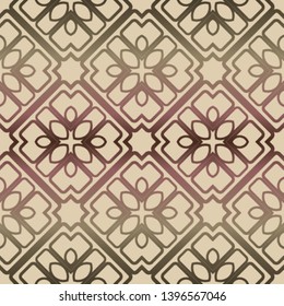 Decorative seamless geometric pattern with mojdern ornament. Vector decoration for fashion print, interior, design.