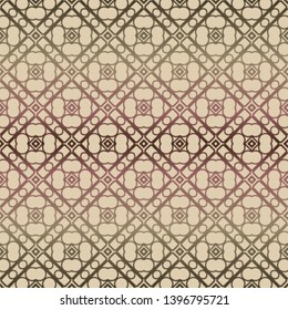 Decorative seamless geometric pattern with mojdern ornament. Vector decoration for fashion print, interior, design.