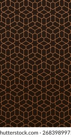 Modelo geométrico inconsútil decorativo con las Formas de la estrella y del cubo en colores marrones calientes del ladrillo, perfecto para los fondos o los Fondos de pantalla, Ilustración vectorial
