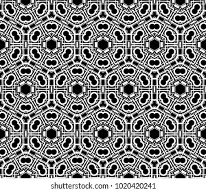 Decorative seamless geometric pattern. Vector illustration.