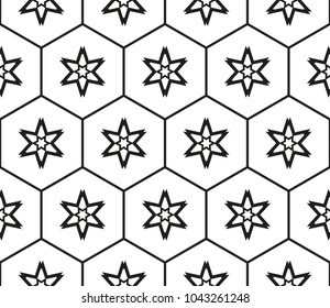 Decorative seamless geometric pattern. Vector illustration.