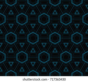 Decorative seamless geometric pattern. Vector illustration.