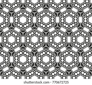 Decorative seamless geometric pattern. Vector illustration.