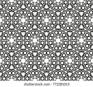 Decorative seamless geometric pattern. Vector illustration.