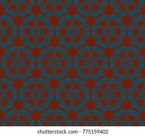 Decorative seamless geometric pattern. Vector illustration.