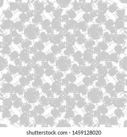 Decorative seamless graphic pattern. Motley creative monochrome artistic background for textile, fabric, web, wallpapers. Abstract stains or blots.
