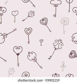 decorative seamless key pattern