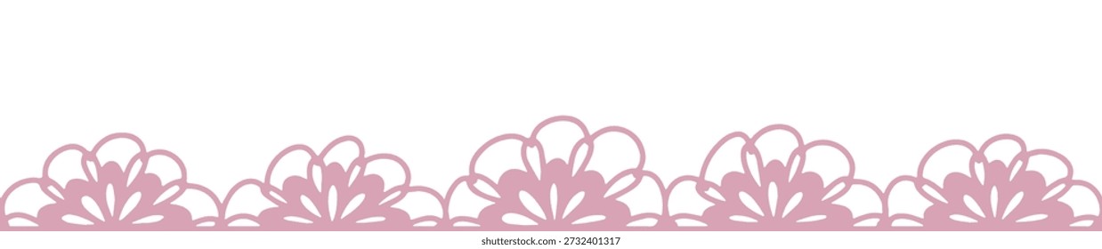 Fronteras de encaje sin costuras decorativas con una estética caprichosa para diseños de boda y decoración de despedida de soltera.