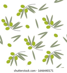 Fondo decorativo de rama de olivo sin soldadura