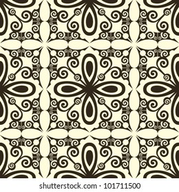 decorative seamless pattern, abstract floral design elements