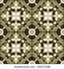 decorative seamless pattern, abstract floral design elements