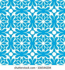 decorative seamless pattern, abstract floral design elements