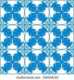 decorative seamless pattern, abstract floral design elements