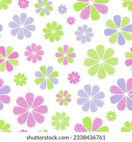 Decoración impecable con flores abstractas. Ilustración vectorial.