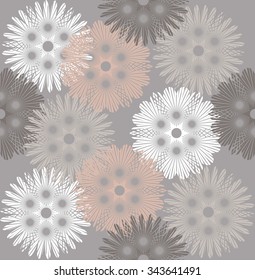 Decorative seamless pattern with abstract flowers. Elegant template can be used for design fabric and more designs.