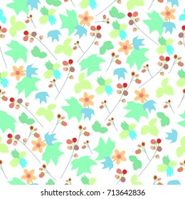 Decorative seamless pattern with abstract flowers. Image can be used for surface textures, textile, tile, kids cloth, pattern fills, page backgrounds and more creative designs.