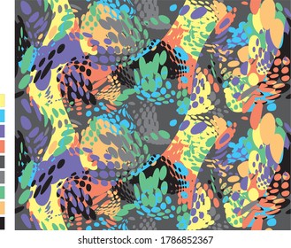 Decorative seamless pattern with abstract spots.