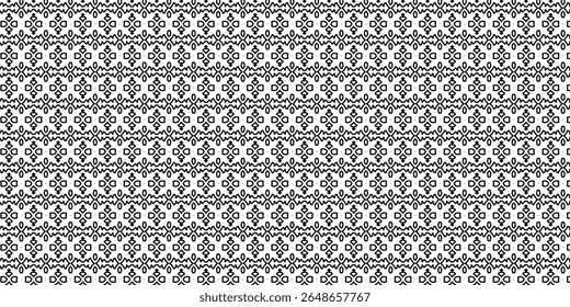 Padrão decorativo sem emenda com motivos tribais abstratos e linhas onduladas. Estilo desenhado à mão ideal para fundos, moda e aplicações têxteis artísticas.