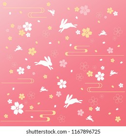 Decorative seamless pattern with asian elements. Japanese elements. Stylish trendy fabric.Vector Illustration.