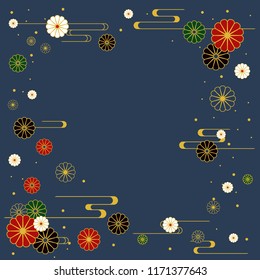 Decorative seamless pattern with asian elements. Chinese, japanese elements. Stylish trendy fabric.Vector Illustration.