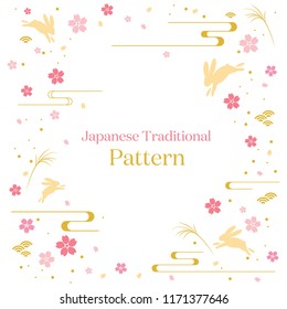 Decorative seamless pattern with asian elements. Chinese, japanese elements. Stylish trendy fabric.Vector Illustration.