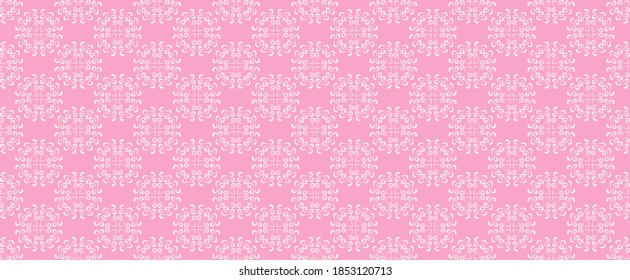 Decorative seamless pattern, background, pink wallpaper texture for your design, vector graphics.