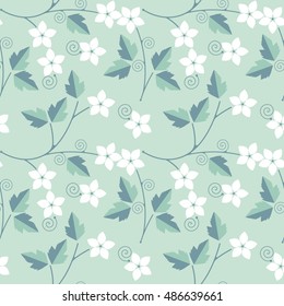Decorative seamless pattern with beautiful flowers and leaves can be used for design fabric, textile, linen, tile, wallpaper and more creative designs.