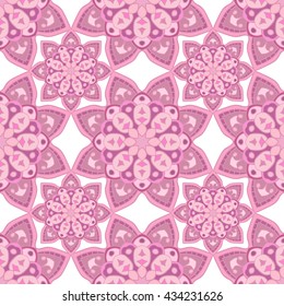Decorative seamless pattern in beautiful lavender colors. Vector background. Can be used for wrapping paper, scrapbooking, print, invitation and other