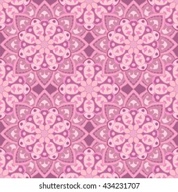 Decorative seamless pattern in beautiful lavender colors. Vector background. Can be used for wrapping paper, scrapbooking, print, invitation and other